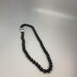 Designer Kate Spade Silver-Tone Black Beaded Bow Shape Pendant Necklace image number 2