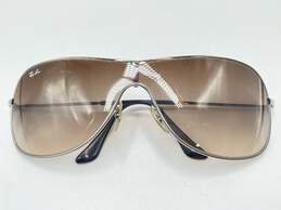 Mens RB3211 Shield Silver Metal Frame Polarized Lens Aviator Sunglasses alternative image