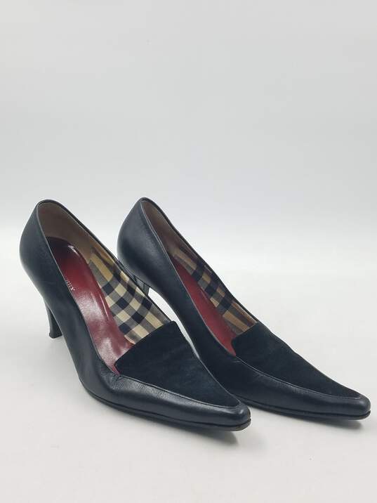 Authentic Burberry Black Pointed Pump W 7.5 image number 3