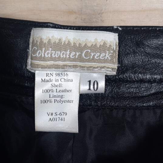 Women’s Vintage Coldwater Creek Leather Pants Sz 10 image number 3