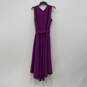 NWT Womens Purple Sleeveless V-Neck Regular Fit Back Zip Mini Dress Size 14 image number 1