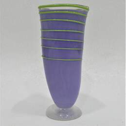 Whimsical Purple and Green Handmade Vase alternative image