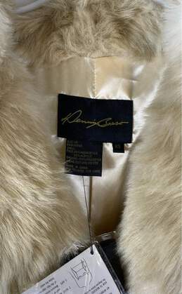 Dennis Basso White Faux Fur Full Length Coat - Size XS alternative image