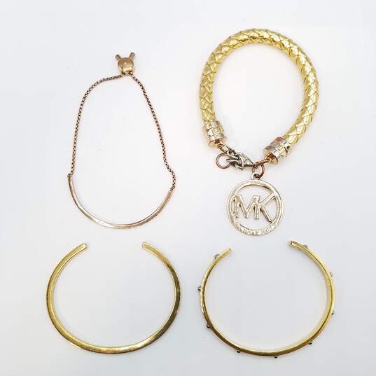 Michael Kors Gold Tone Assorted Bracelets Bundle 4pcs 46.1g image number 6