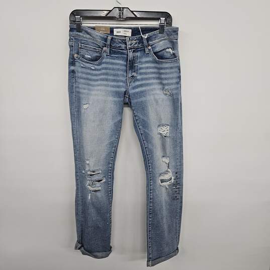 Slim Fit Low Rise Distressed Denim Jean image number 1