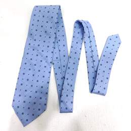 GIVENCHY Men's Light Blue 4G Logo Embroidered Monogram Silk Necktie Tie with COA alternative image