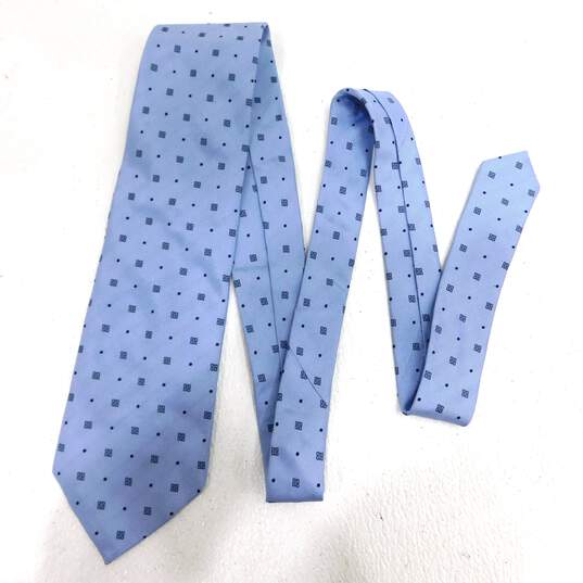 GIVENCHY Men's Light Blue 4G Logo Embroidered Monogram Silk Necktie Tie with COA image number 2