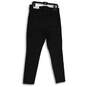NWT Womens Black Denim Dark Wash Flat Front Skinny Leg Jeans Size 14/32W image number 2