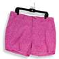 Stella Parker Womens Pink White Flat Front Slash Pocket Chino Shorts Size 16 image number 1