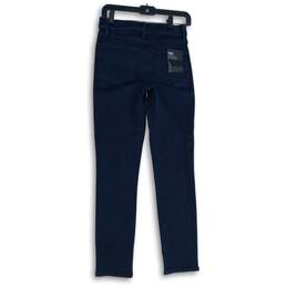NWT Paige Womens Blue Silver Denim Dark Wash 5-Pocket Design Skinny Jeans Sz 27 alternative image