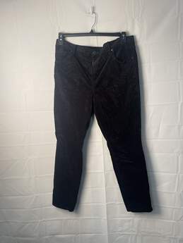 Loft Womens Black Velvet Like jean Pants Size 14