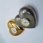Linden & Unbranded Gold & Silver Tone Heart Shaped Desk/Room Clock Bundle 2 Pcs image number 3