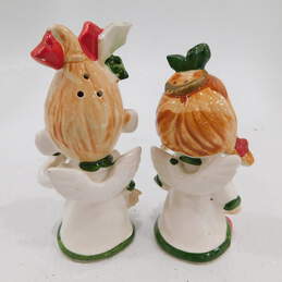 Vtg 1950s Kreiss Christmas Ceramic Angel Mistletoe Salt Pepper Japan alternative image