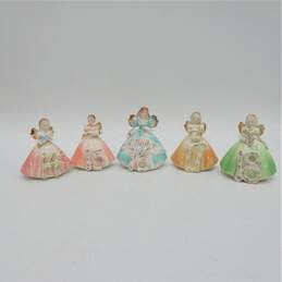 5 Vintage Josef Originals Birthday Angel Figurines 14-18
