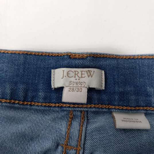 J. Crew Women's Blue Cotton Blend Stretch Jeans Size 28/30 image number 3