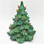 VTG Atlantic Mold Ceramic 13in. Green Christmas Tree w/ Lights No Base/Cord image number 1