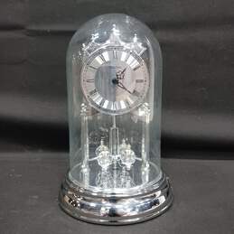 Bulova Tristan II Anniversary Silver Tone Mantel Clock