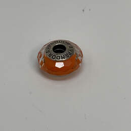 Designer Pandora S925 ALE Sterling Silver Orange Murano Glass Beaded Charm alternative image