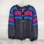 VTG Beautifully Knitted WM's Mohair Multi-Colored Cardigan Sweater Size M image number 1