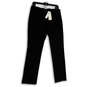 NWT Womens Black Straight Leg Slim Fit Flat Front Dress Pants Size 0.5R image number 1