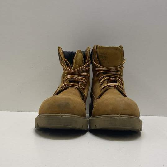 Timberland Pro 6 Inch Tan Leather Work Boots Men's Size 9 M image number 3
