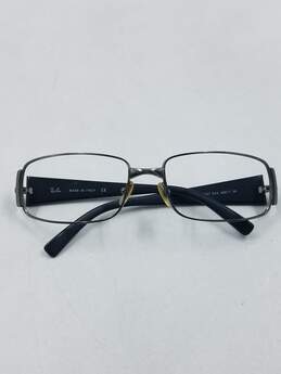 Ray-Ban Dark Silver Rectangle Eyeglasses