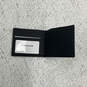 Mens Black Leather Signature Print Various Card Slots Bifold Wallet image number 4