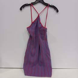 NWT Womens Pink Gray Stretch Halter Neck Tanesha Knitted Mini Dress Sz 10