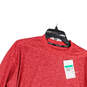 NWT Womens Red Thumb Hole Long Sleeve Pullover Activewear T-Shirt Size XL image number 3