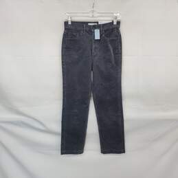 LOFT The Straight Gray Cotton Corduroy Pant WM Size 25 NWT