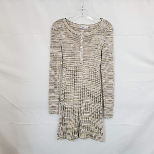 PrAna Beige Knit Long Sleeve Midi Dress WM Size S image number 1