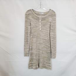 PrAna Beige Knit Long Sleeve Midi Dress WM Size S
