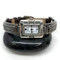 Designer Brighton Madrid Silver Leather Adjustable Quartz Analog Wristwatch image number 3