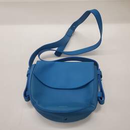 Skagen Lobelle Blue Leather Saddle Bag