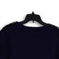 Womens Blue Long Sleeve Crew Neck Pullover Sweatshirt Size Large image number 4