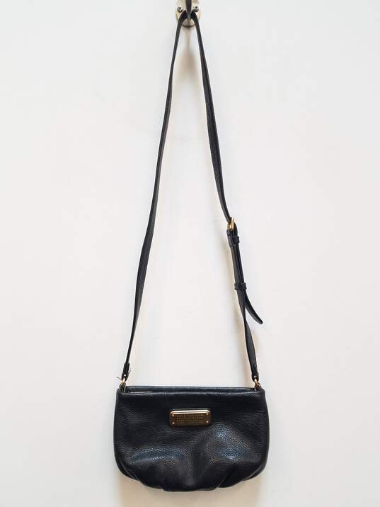 Marc by Marc Jacobs Leather New Q Percy Crossbody Black image number 1
