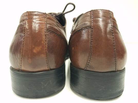 Kenneth Cole New York Sur-Plus Brown Leather Oxfords Men's Size 9 image number 8