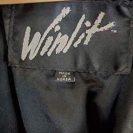 Winlit Men Black Leather Trenchcoat Sz S alternative image