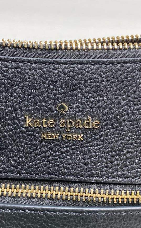 Kate Spade Pebble Leather Leila Crossbody Black image number 4