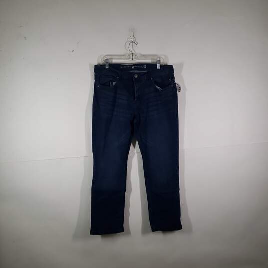 Mens Medium Wash 5 Pocket Design Denim Straight Leg Jeans Size 38/30 image number 1