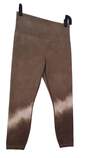 Womens Brown Elastic Waist Pull On Compression Leggings Size Small image number 2