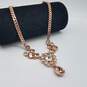 Authentic Givenchy Rose Gold Tone Crystal Drop Necklace w/COA 37.4g image number 3