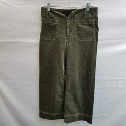 Maeve by Anthropologie Women's Green Corduroy Collette Pants Size 29