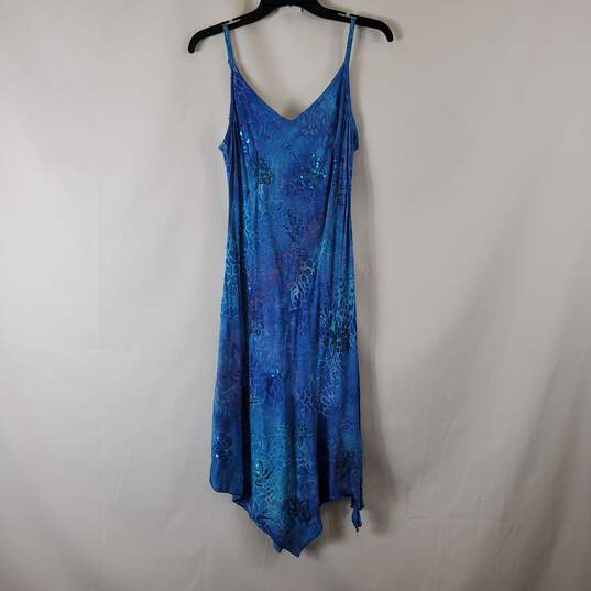 Tropical Tantrum Women's Blue Dress SZ M NWT image number 1