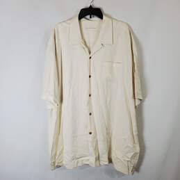 Tommy Bahama Men Ivory S/S Button Up Shirt sz XXL