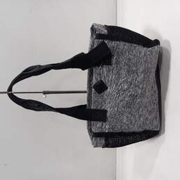 Women's Black/Gray Cloth Tote Bag