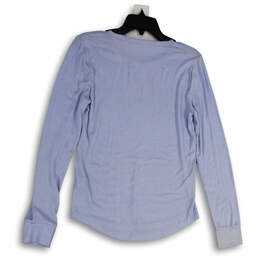 NWT Womens Blue Long Sleeve Crew Neck Graphic Pullover T-Shirt Size Large alternative image