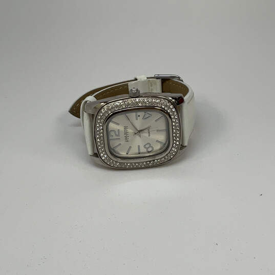 Designer Joan Rivers Adjustable Strap Square Dial Analog Wristwatch w/ Bag image number 3