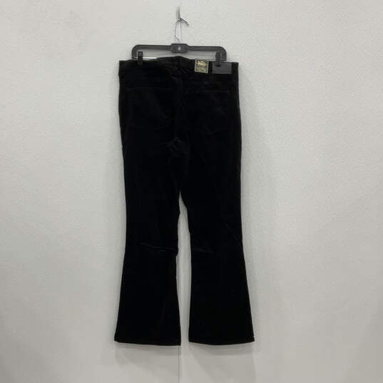 NWT Womens Black Corduroy Slimming Fit Classic Bootcut Leg Pants Size 14X31 image number 1