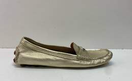 COACH Nicola Gold Leather Loafers Shoes Women's Size 8 B